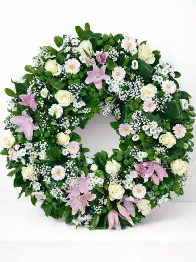 Corona de flores Ubiña