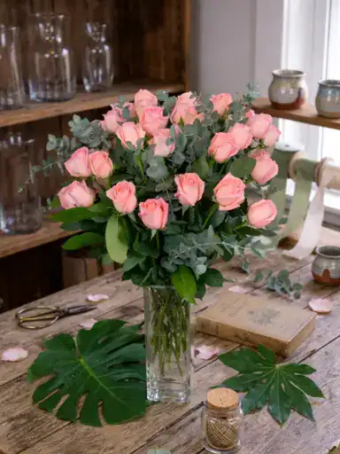 Ramo de rosas rosa